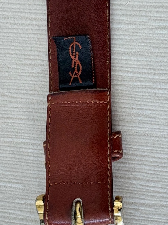 Vintage YSL Belt Tom Ford Era Saddle Leather Made France 40” Unisex